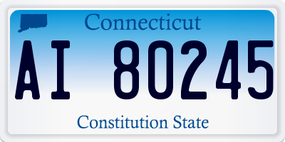CT license plate AI80245