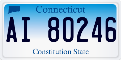 CT license plate AI80246