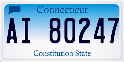 CT license plate AI80247