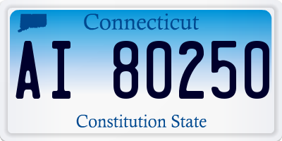 CT license plate AI80250