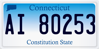 CT license plate AI80253