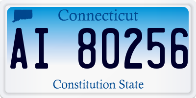 CT license plate AI80256