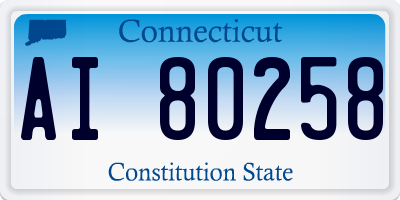 CT license plate AI80258