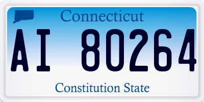 CT license plate AI80264