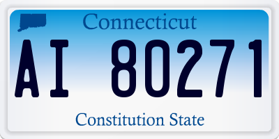 CT license plate AI80271