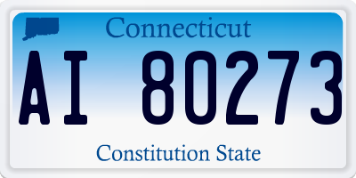 CT license plate AI80273