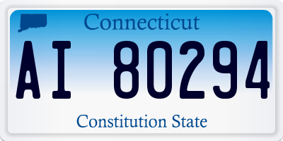CT license plate AI80294