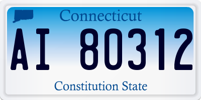 CT license plate AI80312