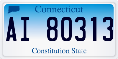 CT license plate AI80313