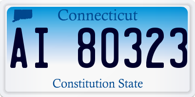 CT license plate AI80323