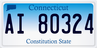 CT license plate AI80324