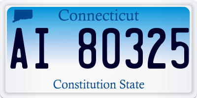 CT license plate AI80325