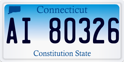 CT license plate AI80326