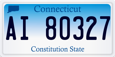 CT license plate AI80327