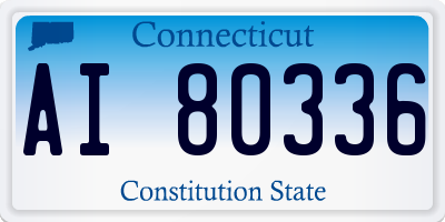 CT license plate AI80336