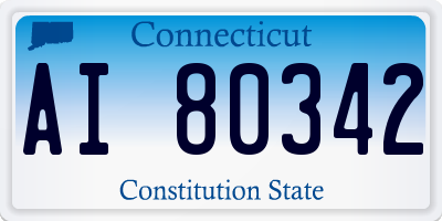 CT license plate AI80342
