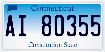 CT license plate AI80355