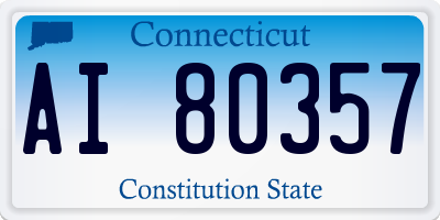 CT license plate AI80357