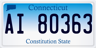 CT license plate AI80363