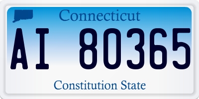 CT license plate AI80365
