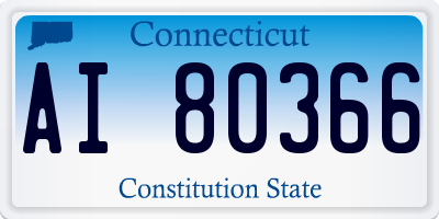 CT license plate AI80366
