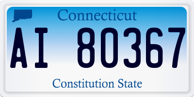CT license plate AI80367