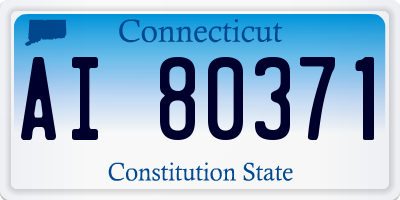 CT license plate AI80371
