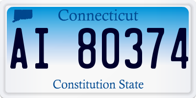 CT license plate AI80374