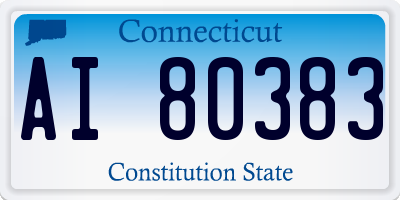 CT license plate AI80383