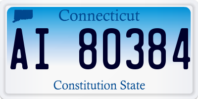 CT license plate AI80384