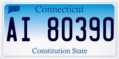 CT license plate AI80390