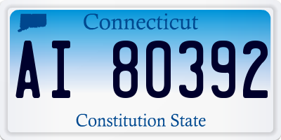 CT license plate AI80392