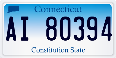 CT license plate AI80394