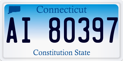 CT license plate AI80397