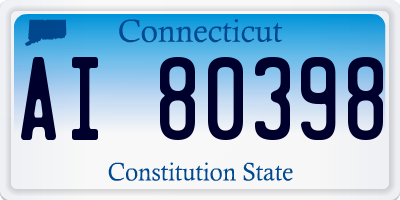 CT license plate AI80398