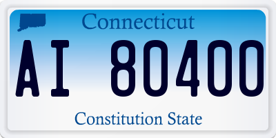 CT license plate AI80400