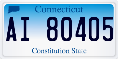 CT license plate AI80405