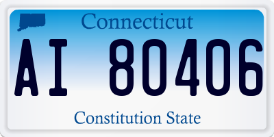 CT license plate AI80406
