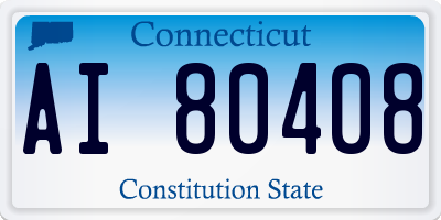 CT license plate AI80408