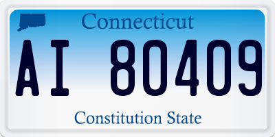 CT license plate AI80409