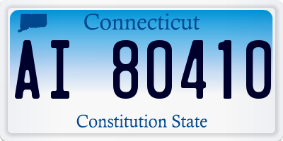 CT license plate AI80410