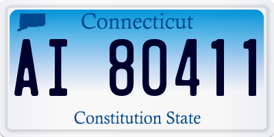 CT license plate AI80411