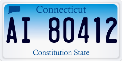 CT license plate AI80412