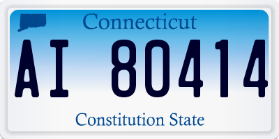 CT license plate AI80414