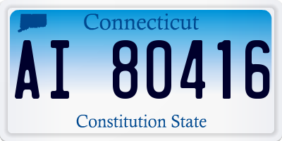 CT license plate AI80416