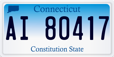 CT license plate AI80417