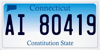 CT license plate AI80419