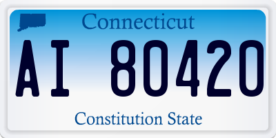 CT license plate AI80420