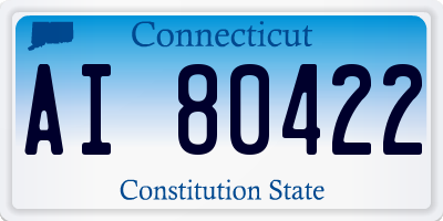 CT license plate AI80422