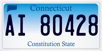 CT license plate AI80428